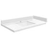 SMVT37-42.75x22-1KU-C01 Mini Custom Quartz 37-42.75-in x 22-in Vanity Top with Vail Bowl, Mia White