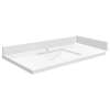 SMVT37-42.75x22-1RU-C01 Mini Custom Quartz 37-42.75-in x 22-in Vanity Top with Hensley Bowl, Mia White