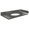 SMVT43-48.75x22-1MU-M20 Mini Custom Quartz 43-48.75-in x 22-in Vanity Top with Millwood Bowl, Marble Grey