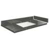 SMVT37-42.75x22-1KU-M20 Mini Custom Quartz 37-42.75-in x 22-in Vanity Top with Vail Bowl, Marble Grey