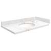 SMVT43-48.75x22-1MU-M40 Mini Custom Quartz 43-48.75-in x 22-in Vanity Top with Millwood Bowl, Awaken Gold