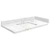 SMVT37-42.75x22-1RU-M40 Mini Custom Quartz 37-42.75-in x 22-in Vanity Top with Hensley Bowl, Awaken Gold