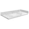 SMVT37-42.75x22-1KU-M50 Mini Custom Quartz 37-42.75-in x 22-in Vanity Top with Vail Bowl, Misty Grey
