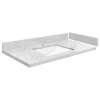 SMVT37-42.75x22-1RU-M50 Mini Custom Quartz 37-42.75-in x 22-in Vanity Top with Hensley Bowl, Misty Grey