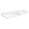 SMVT49-60.75x22-1RU-C01 Mini Custom Quartz 49-60.75-in x 22-in Vanity Top with Hensley Bowl, Mia White