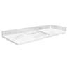 SMVT49-60.75x22-1RU-M10 Mini Custom Quartz 49-60.75-in x 22-in Vanity Top with Hensley Bowl, White Carrara
