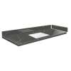 SMVT49-60.75x22-1RU-M20 Mini Custom Quartz 49-60.75-in x 22-in Vanity Top with Hensley Bowl, Marble Grey
