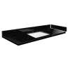 SMVT49-60.75x22-1RU-M30 Mini Custom Quartz 49-60.75-in x 22-in Vanity Top with Hensley Bowl, Black Carrara
