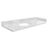SMVT49-60.75x22-1MU-M50 Mini Custom Quartz 49-60.75-in x 22-in Vanity Top with Millwood Bowl, Misty Grey
