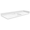 SMVT61-72.75x22-1KU-C01 Mini Custom Quartz 61-72.75-in x 22-in Vanity Top with Vail Bowl, Mia White