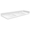SMVT73-84.75x22-2RU-C01 Mini Custom Quartz 73-84.75-in x 22-in Vanity Top with Hensley Double Bowls, Mia White