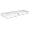 SMVT61-72.75x22-1KU-M10 Mini Custom Quartz 61-72.75-in x 22-in Vanity Top with Vail Bowl, White Carrara