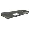 SMVT61-72.75x22-1KU-M20 Mini Custom Quartz 61-72.75-in x 22-in Vanity Top with Vail Bowl, Marble Grey