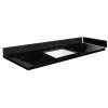 SMVT61-72.75x22-1KU-M30 Mini Custom Quartz 61-72.75-in x 22-in Vanity Top with Vail Bowl, Black Carrara