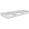 SMVT73-84.75x22-2KU-M50 Mini Custom Quartz 73-84.75-in x 22-in Vanity Top with Vail Double Bowls, Misty Grey