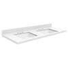 SMVTQU6122D-8-C01 61-in x 22-in Vanity Top with 8-in Widespread Faucet Hole, Mia White