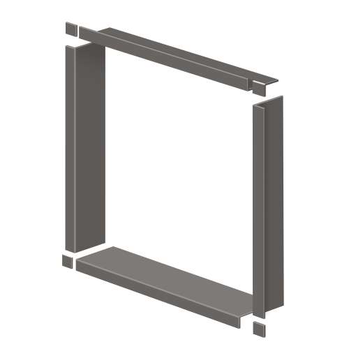 Samuel Müeller SMWTBK367-40 36-in x 2-in x 36-in Window Trim Kit, Dark Grey