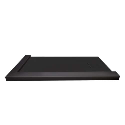 Samuel Mueller SMFZSDT6036-09 Trimslate 60-In X 36-In Shower Base With Adjustable Double Threshold And End Drain, Black
