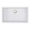 Samuel Müeller Zara 30in x 18in silQ Granite Integral/Dual Mount Single Bowl Kitchen Sink with 0 Holes, Total White