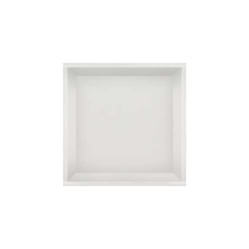 SMSTH1414-GR 14-in x 4-in x 14-in Recessed Stainless Steel Horizontal Shower Storage Pod, Grey