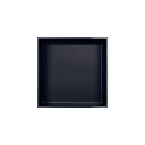 SMSTH1414-GM/MB 14-in x 4-in x 14-in Recessed Stainless Steel Horizontal Shower Storage Pod, Gun Metal/Matte Black