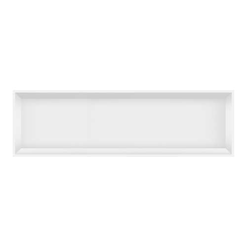 SMSTH4614-WH 46-in x 4-in x 14-in Recessed Stainless Steel Horizontal Shower Storage Pod, White