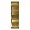 SMSTV4614-CB 14-in x 4-in x 46-in Recessed Stainless Steel Vertical Shower Storage Pod With Two Shelves, Champagne Bronze