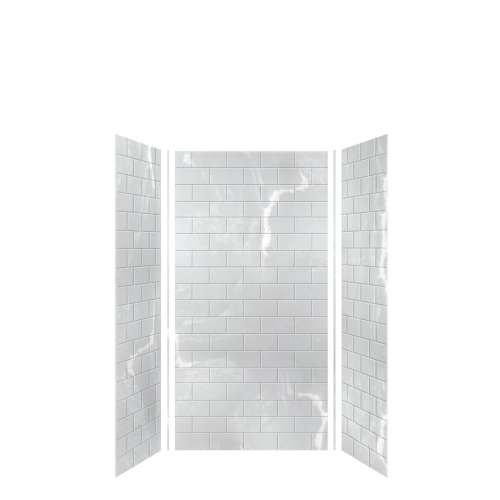 SMMWK363672-50 Monterey 36-in x 36-in x 72-in Glue to Wall 3-Piece Shower Wall Kit, Moonstone (4-in x 8-in Subway Tile Pattern)