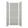 SMMW4K363696-27 Monterey 36-in x 36-in x 96-in Glue To Wall 3-Piece 4mm Shower Wall Kit, Grey Stone (4-in x 8-in Subway Tile Pattern)