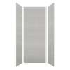 SMMW4K363696-27V Monterey 36-in x 36-in x 96-in Glue To Wall 3-Piece 4mm Shower Wall Kit, Grey Stone (Velvet Smooth Finish)