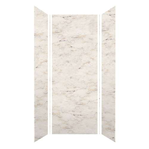 SMMW4K363696-48V Monterey 36-in x 36-in x 96-in Glue To Wall 3-Piece 4mm Shower Wall Kit, Butterscotch (Velvet Smooth Finish)