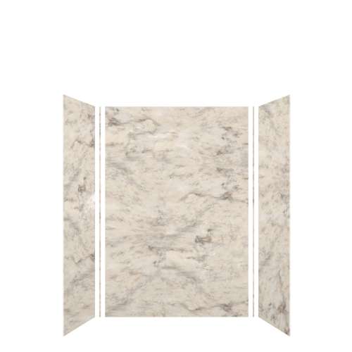 SMMWK483672-49V Monterey 48-in x 36-in x 72-in Glue To Wall 3-Piece Shower Wall Kit, Creme (Velvet Smooth Finish)