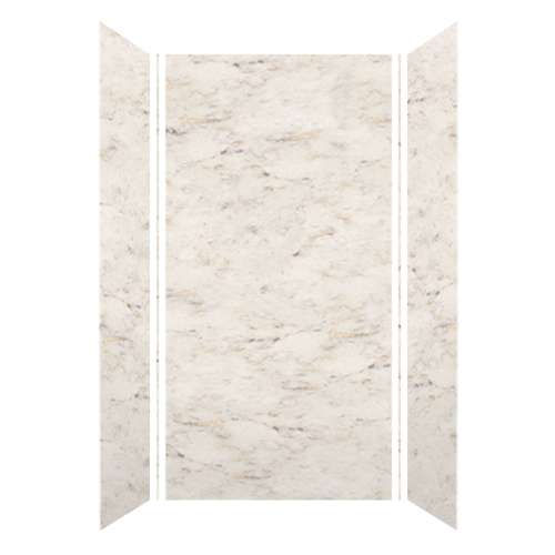 SMMW4K483696-48V Monterey 48-in x 36-in x 96-in Glue To Wall 3-Piece 4mm Shower Wall Kit, Butterscotch (Velvet Smooth Finish)