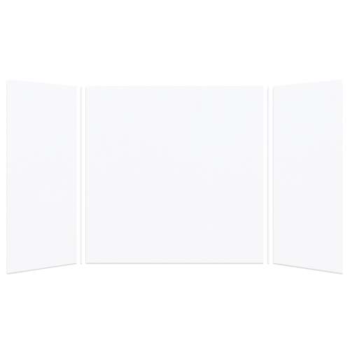 Samuel Mueller Monterey 60-in x 36-in x 60-in Glue to Wall 3-Piece Tub Wall Kit, White/Velvet
