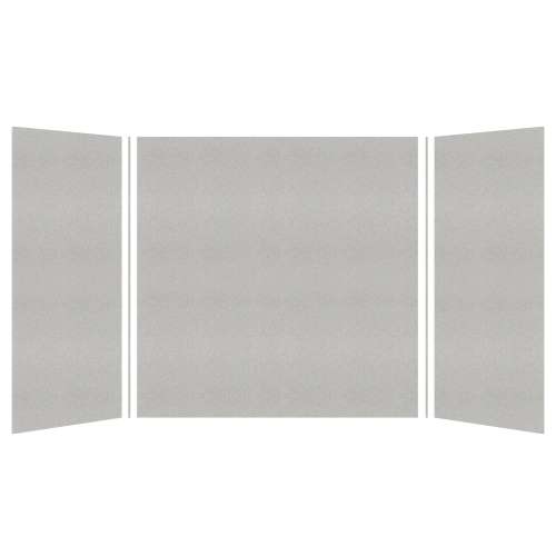 Monterey 60-in x 36-in x 60-in Glue to Wall 3-Piece Tub Wall Kit, Grey Stone/Velvet