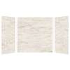 Samuel Mueller Monterey 60-in x 36-in x 60-in Glue to Wall 3-Piece Tub Wall Kit, Butterscotch/Velvet