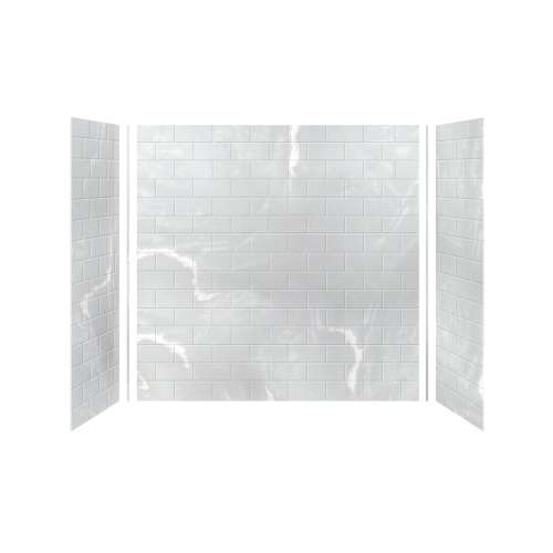 SMMWK603660-50 Monterey 60-in x 36-in x 60-in Glue to Wall 3-Piece Tub Wall Kit, Moonstone (4-in x 8-in Subway Tile Pattern)