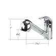 Samuel Müeller Laundry Faucet with Pull-Out Spray in Polished Chrome