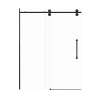 Teutonic 60-in X 80-in Barn Shower Door with 3/8-in Clear Glass and Nicholson Double-Sided Handle, Matte Black