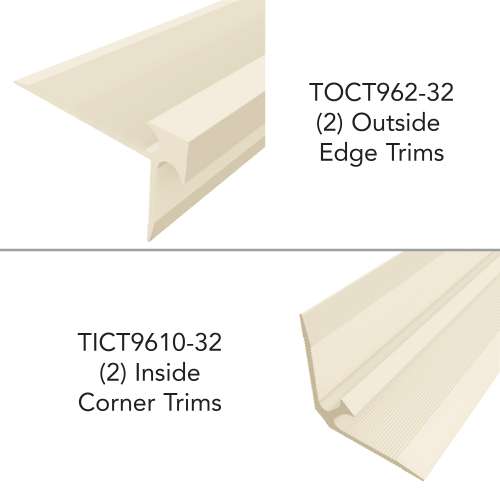 Samuel Müeller SMTTK964-32 Trinity 4-Piece Aluminum Trim Kit, Cameo