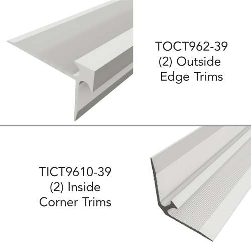 Samuel Müeller SMTTK964-39 Trinity 4-Piece Aluminum Trim Kit, Grey