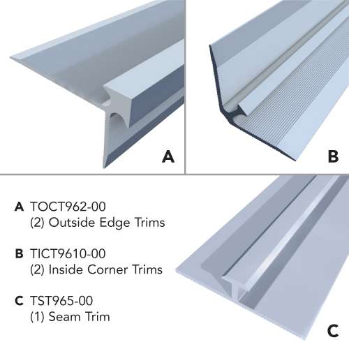 Samuel Müeller SMTTK965-00 Trinity 5-Piece Aluminum Trim Kit, Aluminum