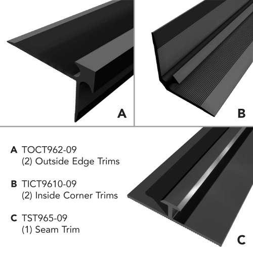 Samuel Müeller SMTTK965-09 Trinity 5-Piece Aluminum Trim Kit, Black