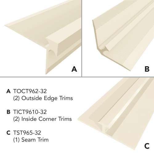 Samuel Müeller SMTTK965-32 Trinity 5-Piece Aluminum Trim Kit, Cameo
