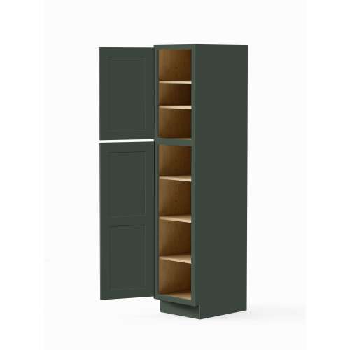 SMU189024L-ASM-FR01-GR Framington 18-in x 24-in x 90-in Assembled Remington Two Door Tall Utility Cabinet With Left-Hand Opening Door, Green