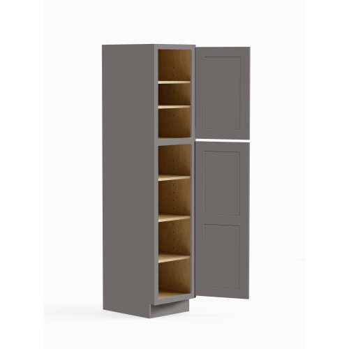 SMU188424R-ASM-FR01-LG Framington 18-in x 24-in x 84-in Assembled Remington Two Door Tall Utility Cabinet With Right-Hand Opening Door, Light Grey