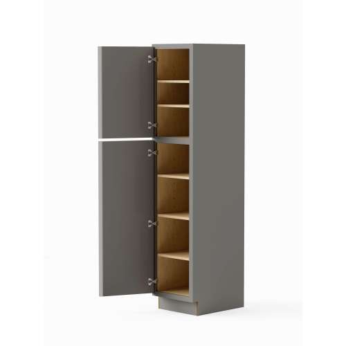 SMU188424L-ASM-FR02-LG Framington 18-in x 24-in x 84-in Assembled Latitude Two Door Tall Utility Cabinet With Left-Hand Opening Door, Light Grey