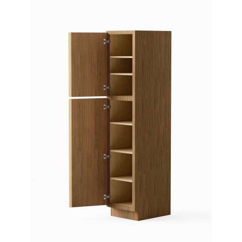 SMU189024L-ASM-FR02-TW Framington 18-in x 24-in x 90-in Assembled Latitude Two Door Tall Utility Cabinet With Left-Hand Opening Door, Tan Wood