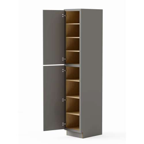 SMU189624L-ASM-FR02-LG Framington 18-in x 24-in x 96-in Assembled Latitude Two Door Tall Utility Cabinet With Left-Hand Opening Door, Light Grey