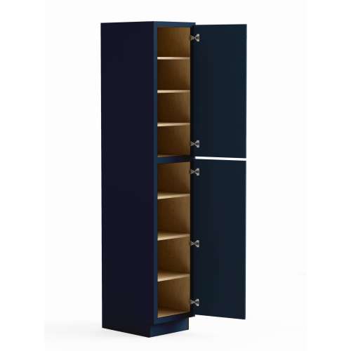 SMU189624R-ASM-FR02-NB Framington 18-in x 24-in x 96-in Assembled Latitude Two Door Tall Utility Cabinet With Right-Hand Opening Door, Navy Blue
